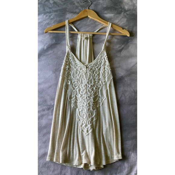 Cream Racerback Tank - Picture 5 of 11